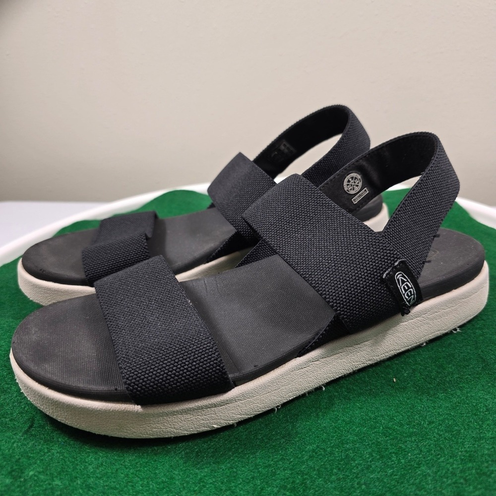 Keen Elle Backstrap Sandals Womens 9 Black Stretch Gore Platform 1022620 - Picture 2 of 9